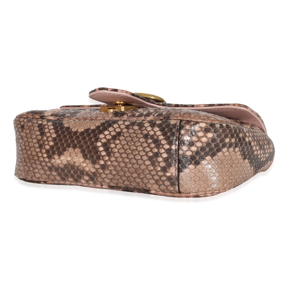 Gucci Pink Python Matelasse Mini Gg Marmont Bag - image 5